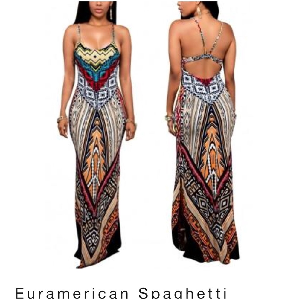 Euromerican long fitted dress